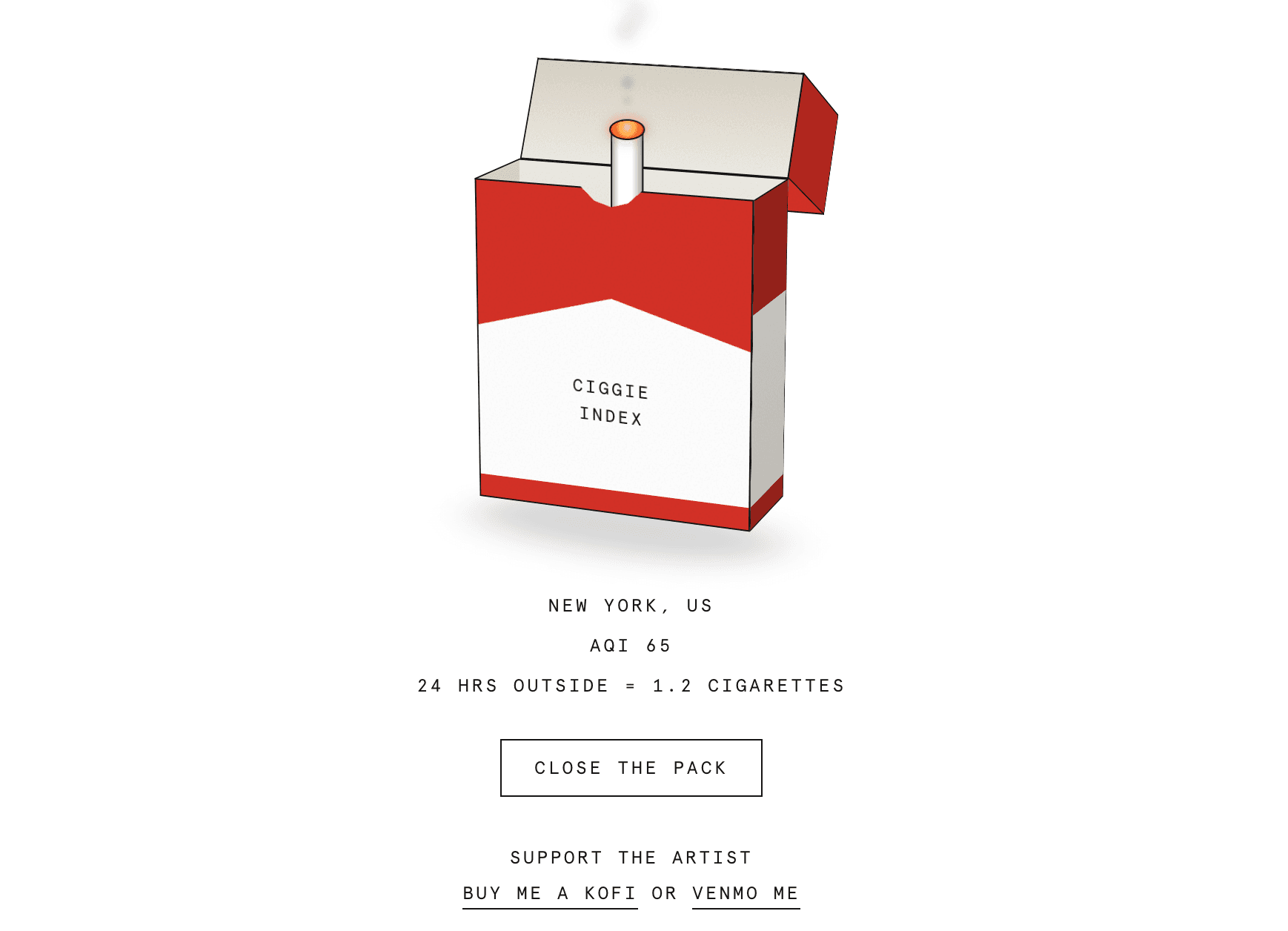 #PopIndex: Measuring Air Pollution in Cigarettes